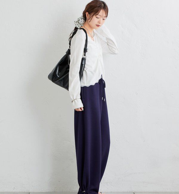  「ギャザーレースリブカーディガン」|Tシャツ・カットソー|