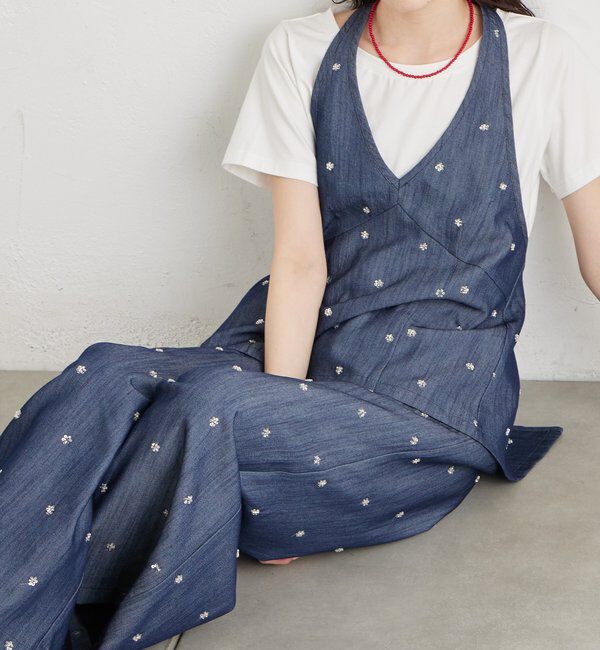  「ビジューフラワーホルタービスチェ」|シャツ・ブラウス|