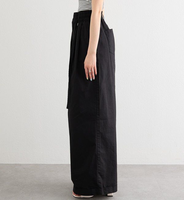  「ワイドベルトタックパンツ」|チノ|