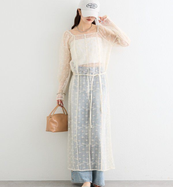  「フラワーレースロングワンピース」|ワンピース|