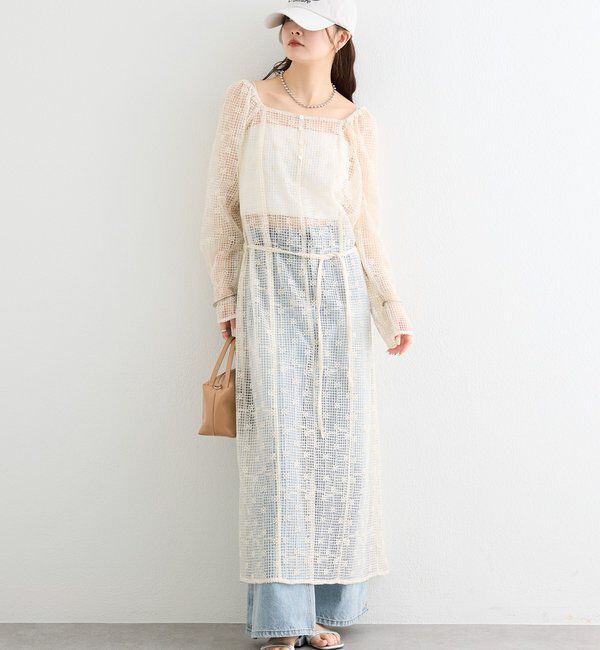  「フラワーレースロングワンピース」|ワンピース|