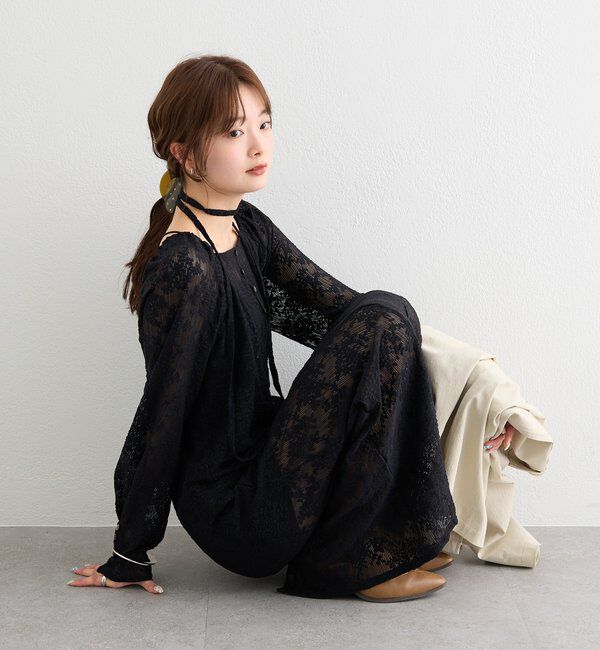  「フラワーレースロングワンピース」|ワンピース|