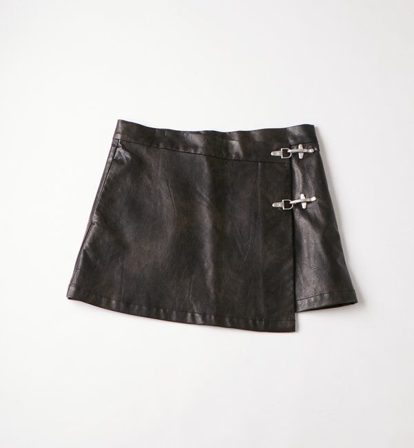  「ファイヤーマンレザーラップスカート」|スカート|