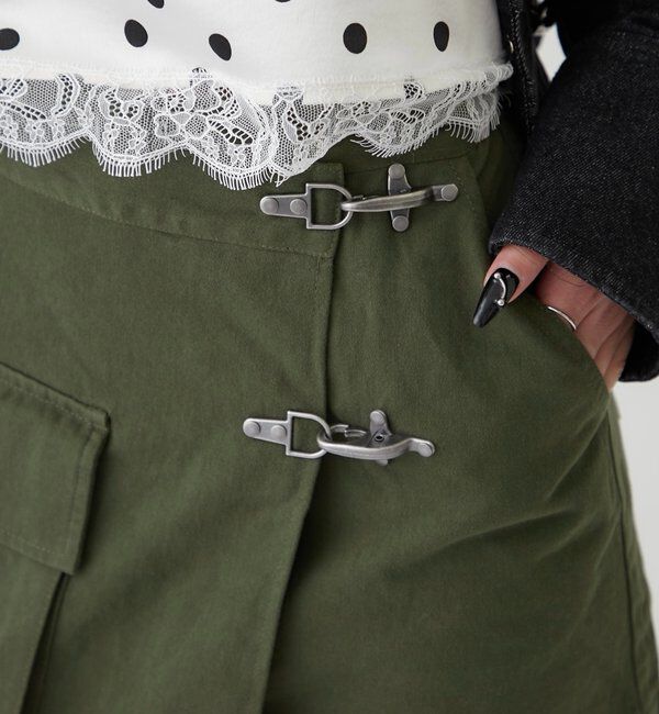  「ファイヤーマンミリタリーラップスカート」|スカート|