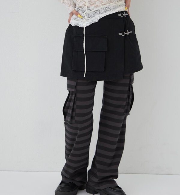  「ファイヤーマンミリタリーラップスカート」|スカート|