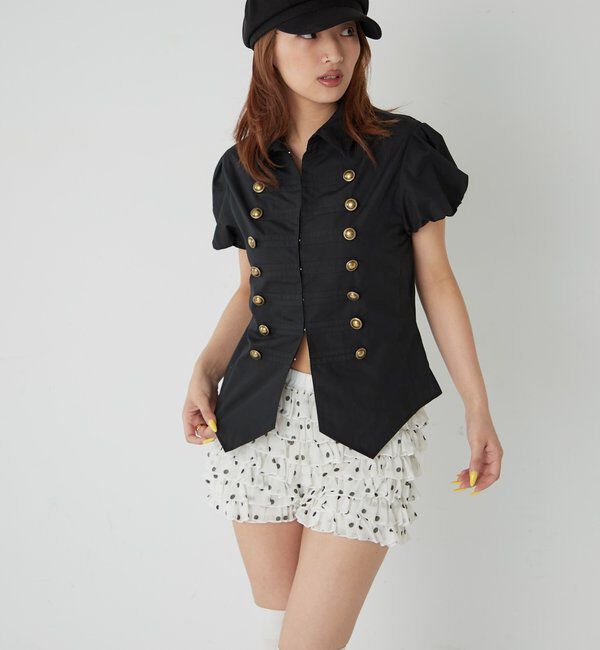  「ナポレオンパフスリブラウス」|シャツ・ブラウス|