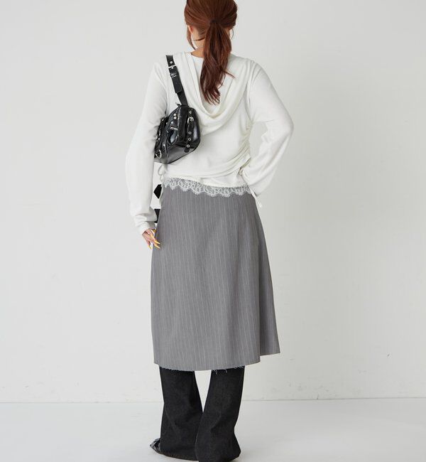  「ダブルベルトミディプリーツスカート」|スカート|