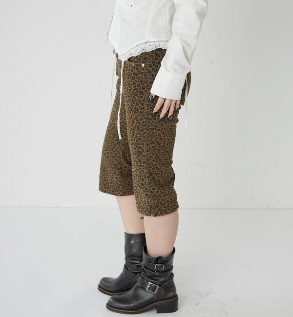  「ストレッチスタッズカプリパンツ」|チノ|