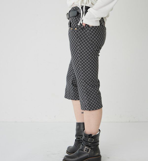  「ストレッチスタッズカプリパンツ」|チノ|