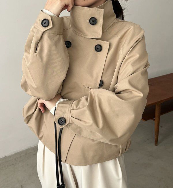  「【サイズ展開あり】ショートトレンチコート」|トレンチコート|