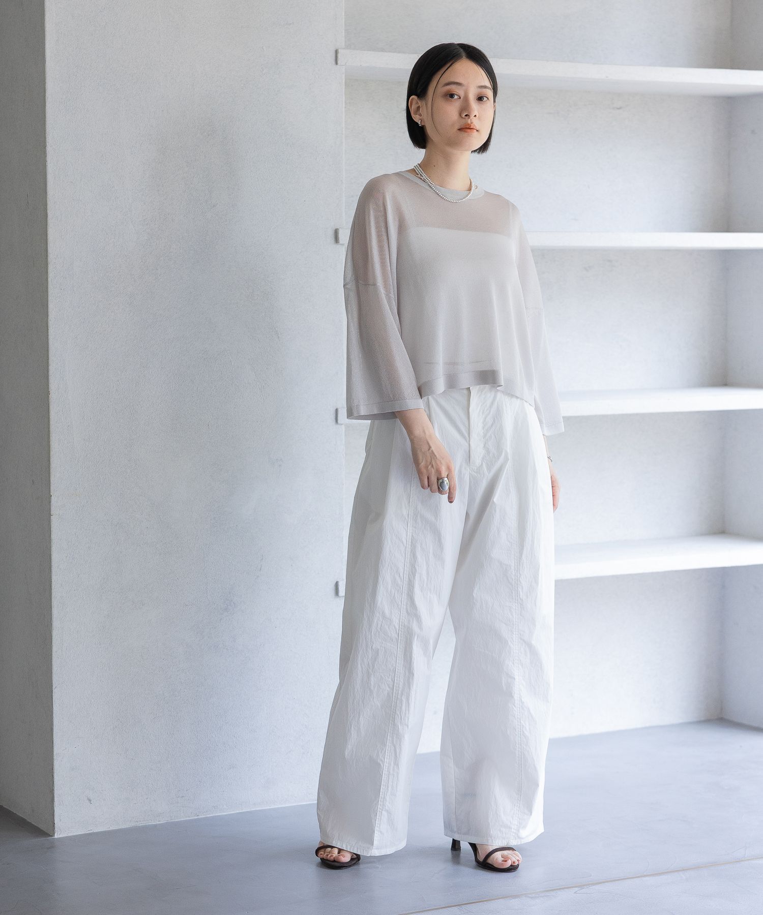 A part by 「ラメシアーニット_5分袖」|ニット・セーター|