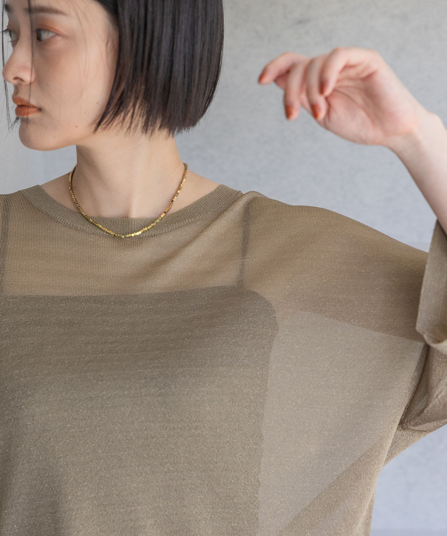 A part by 「ラメシアーニット_5分袖」|ニット・セーター|