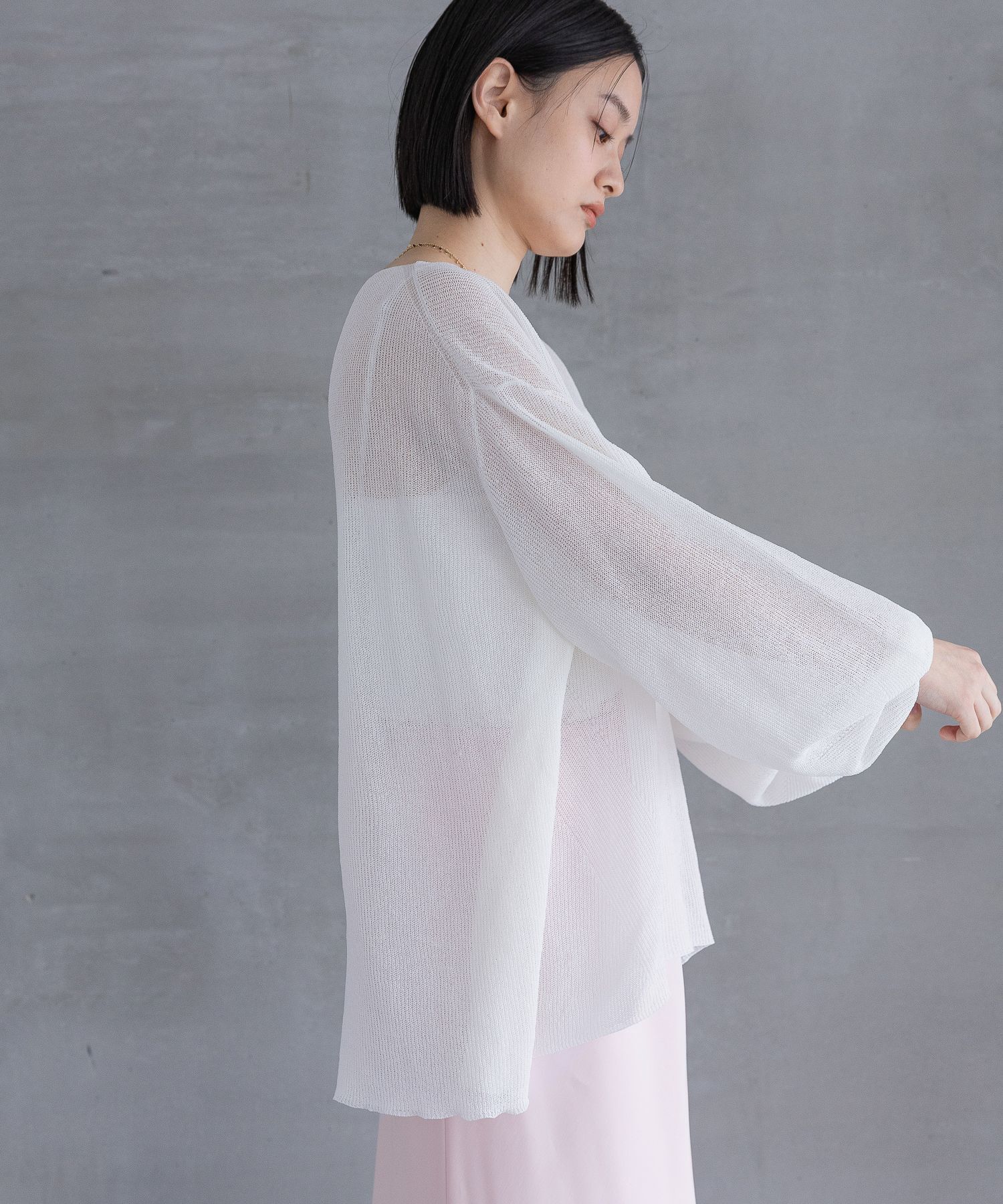 A part by 「シアーペーパーニットプルオーバー_長袖」|ニット・セーター|