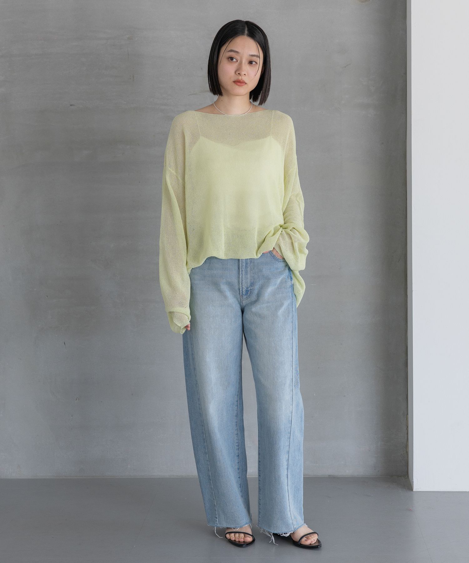 A part by 「シアーペーパーニットプルオーバー_長袖」|ニット・セーター|