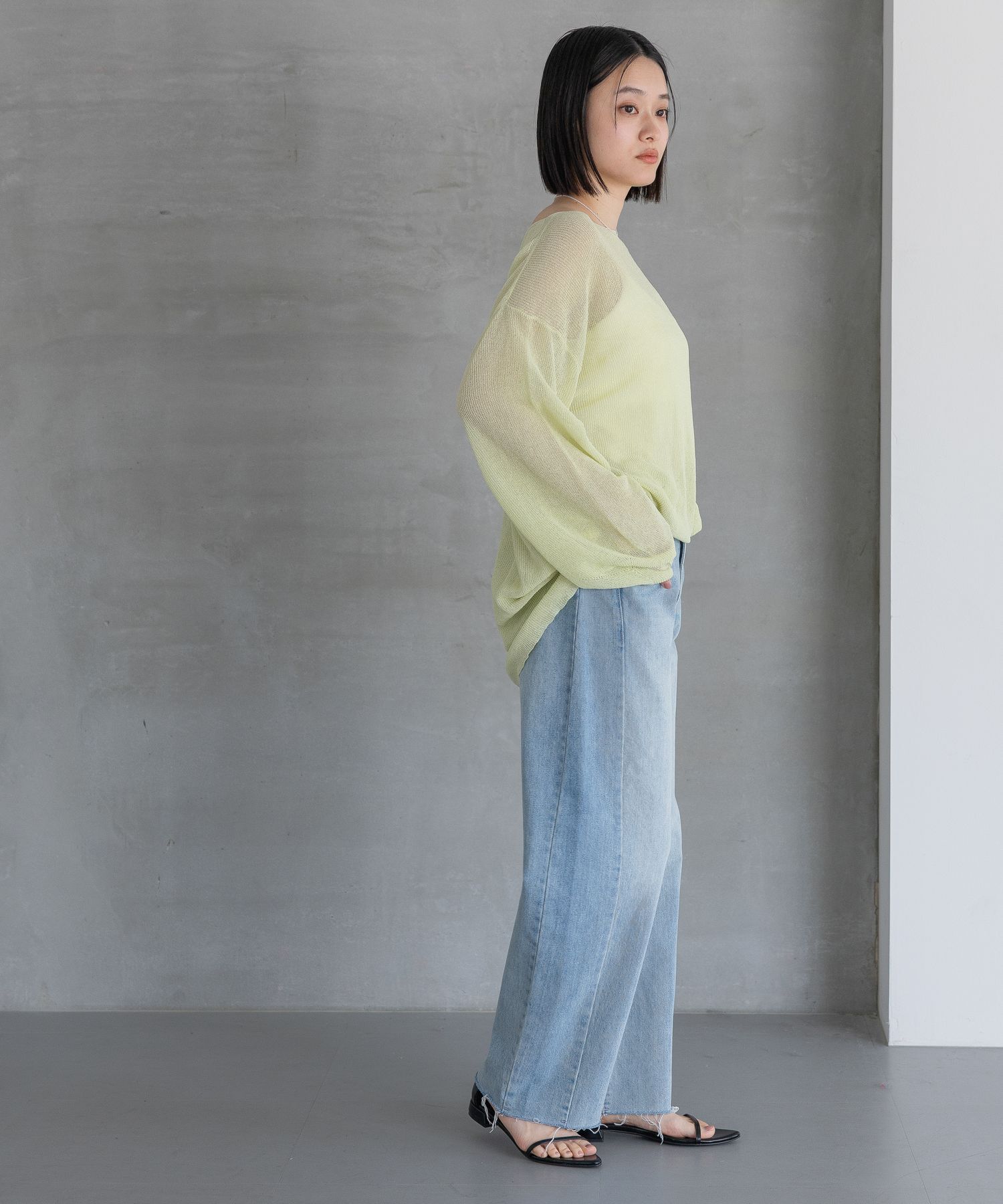 A part by 「シアーペーパーニットプルオーバー_長袖」|ニット・セーター|