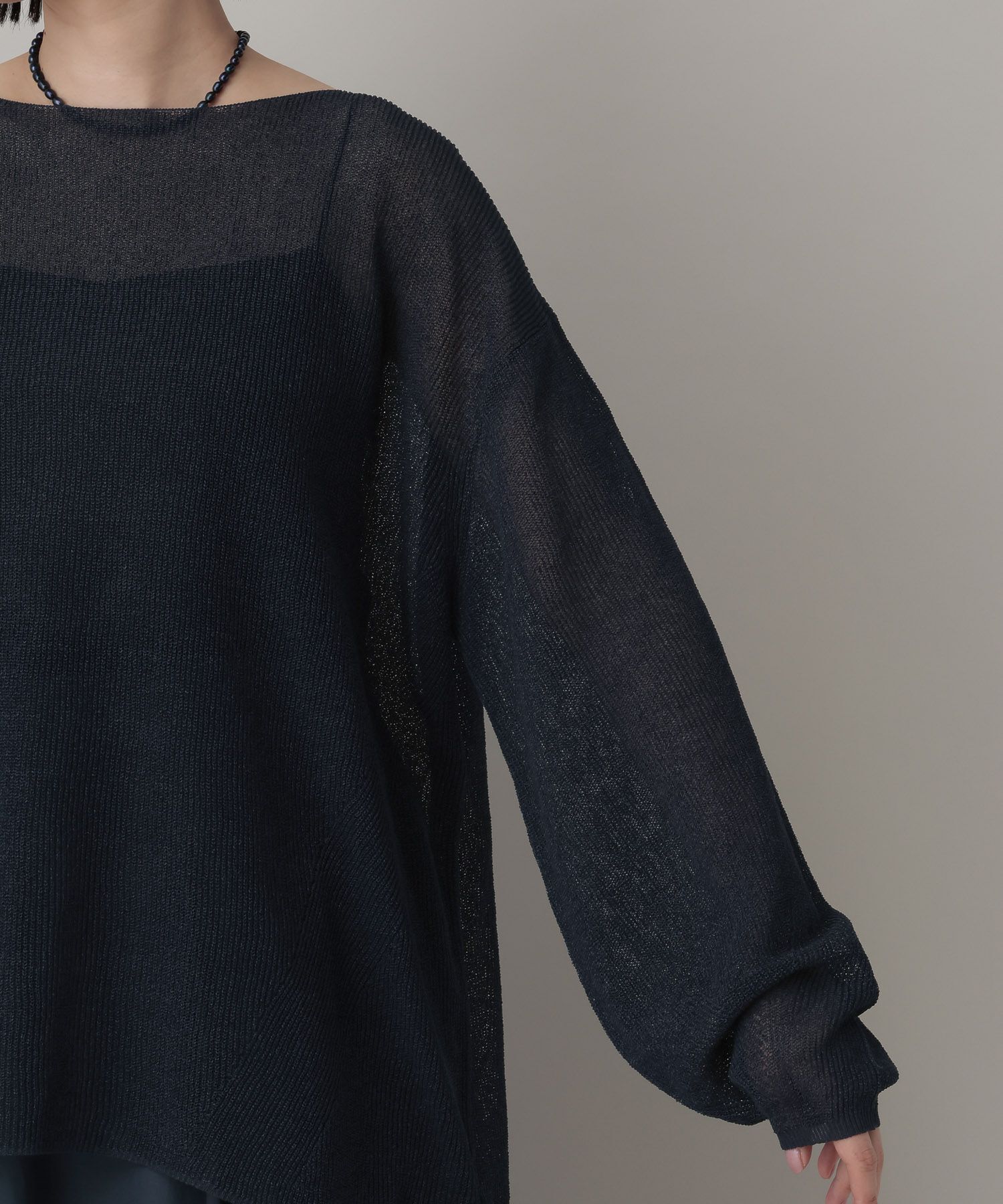 A part by 「シアーペーパーニットプルオーバー_長袖」|ニット・セーター|