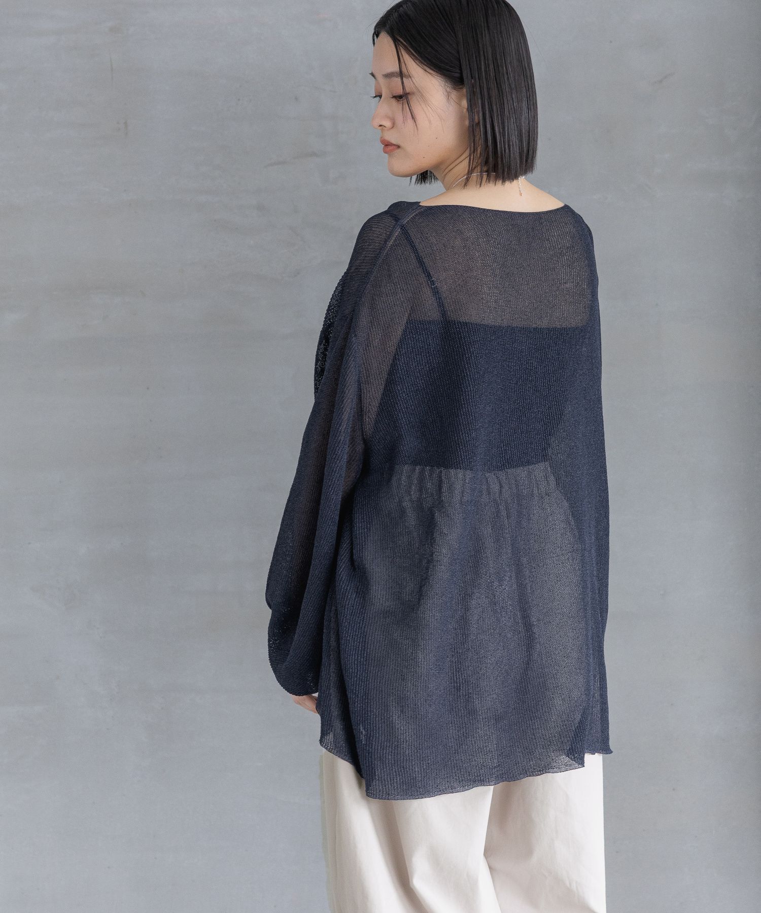 A part by 「シアーペーパーニットプルオーバー_長袖」|ニット・セーター|