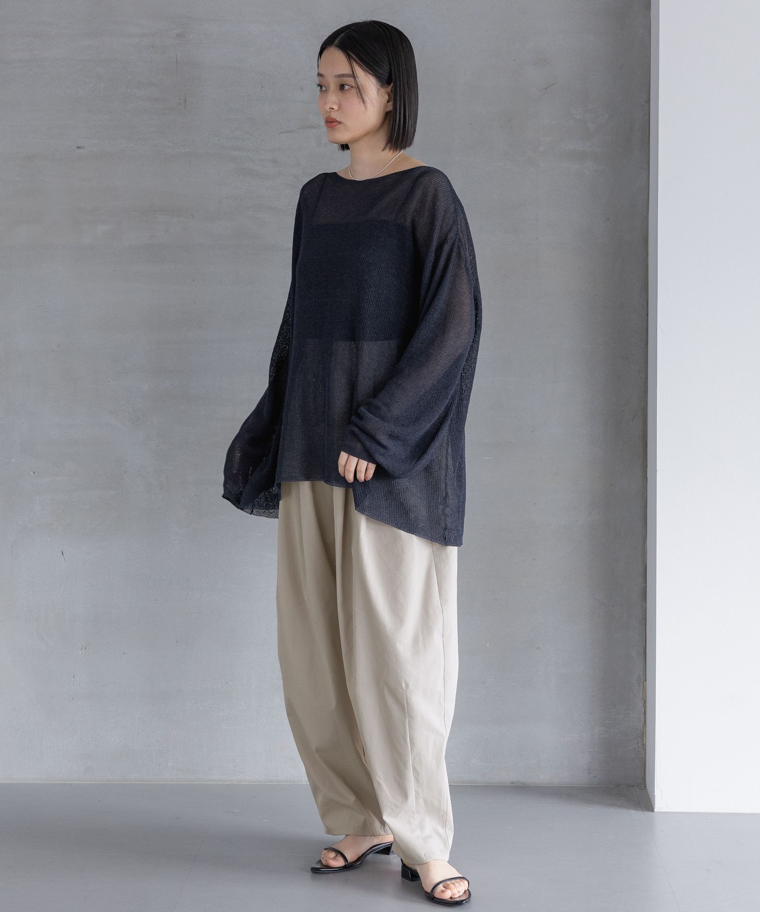 A part by 「シアーペーパーニットプルオーバー_長袖」|ニット・セーター|