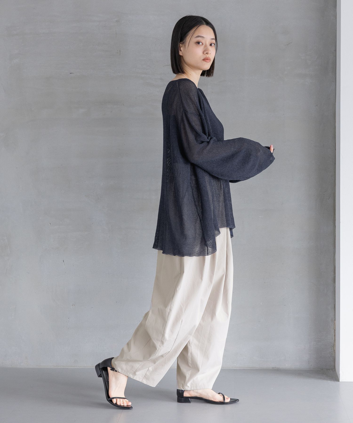 A part by 「シアーペーパーニットプルオーバー_長袖」|ニット・セーター|