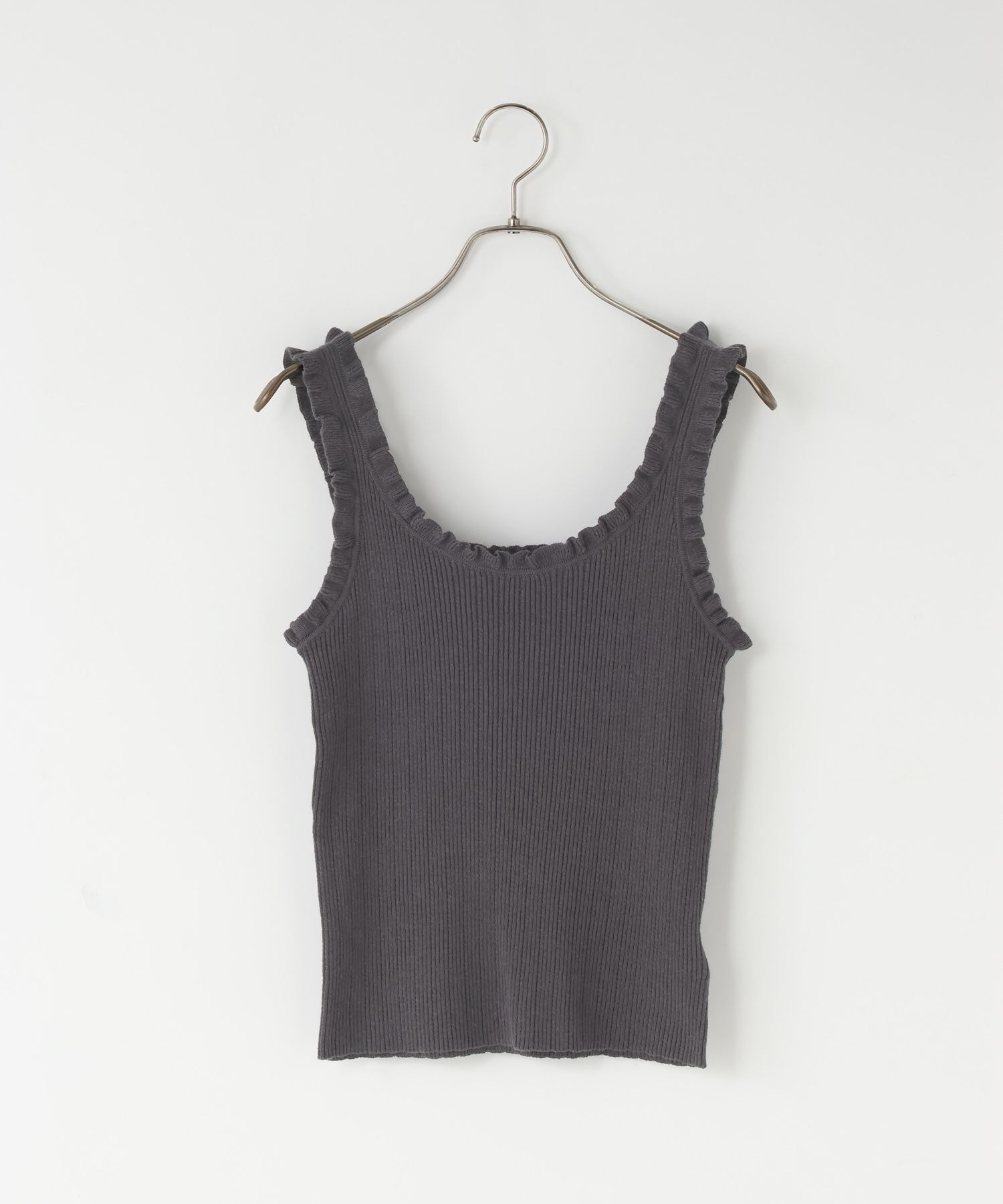 LOWRYS FARM「フリルニットタンク」|ニット・セーター|GRY8