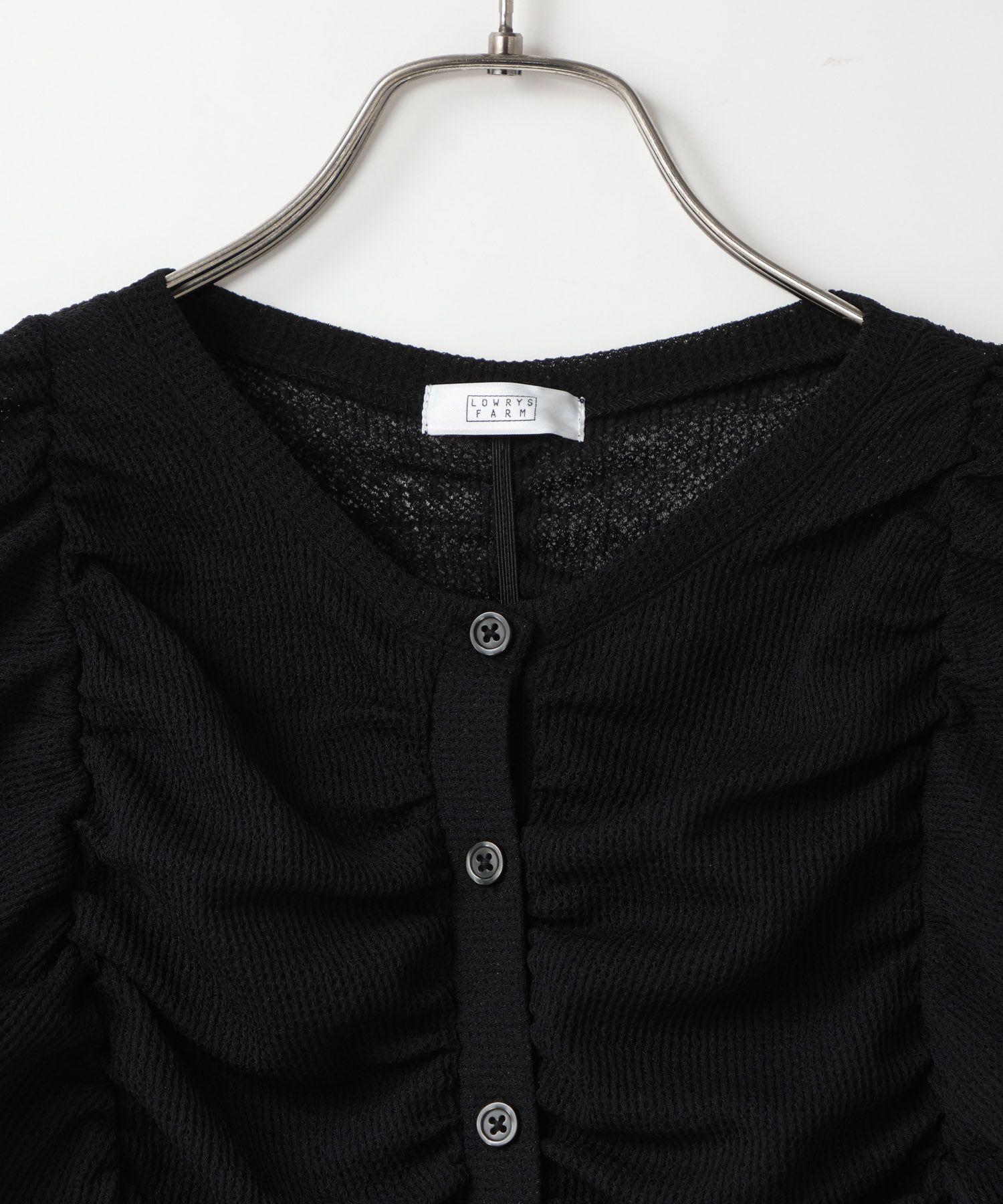 LOWRYS FARM「シャーリングカーディガン」|Tシャツ・カットソー|