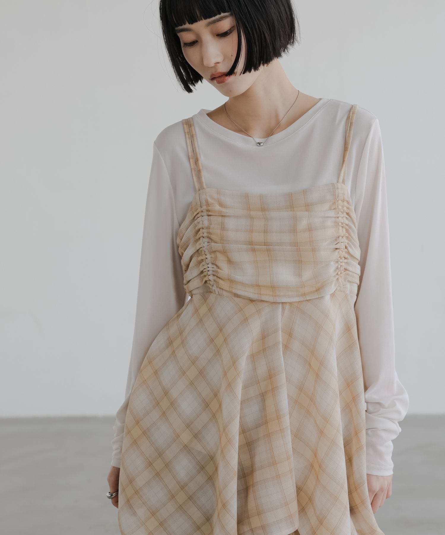 LOWRYS FARM「チェックキャミチュニック」|シャツ・ブラウス|BRN2