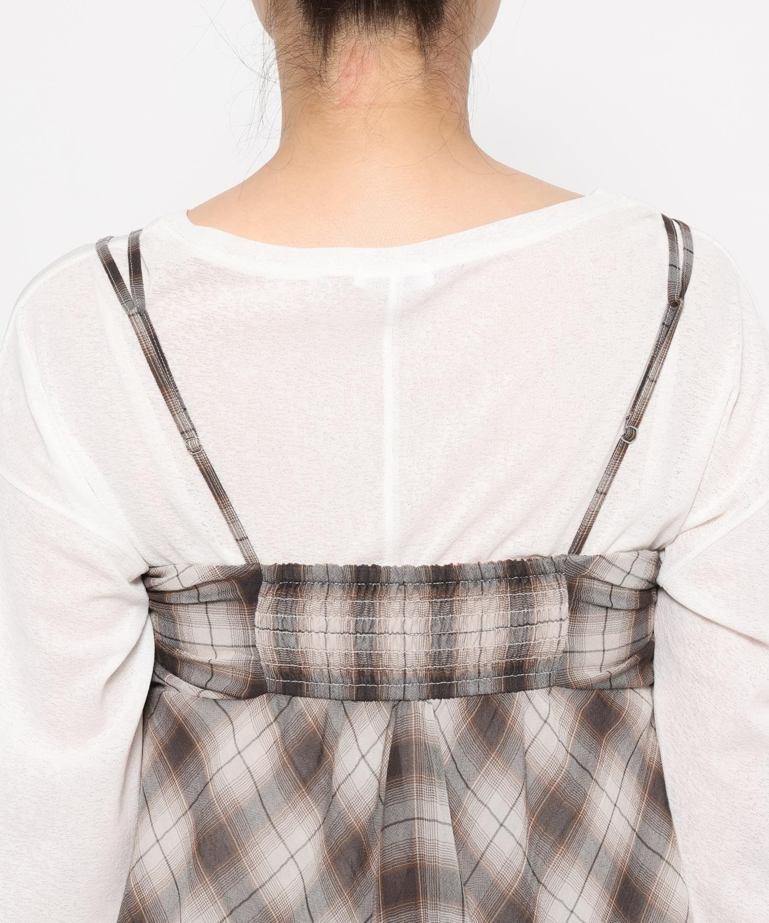 LOWRYS FARM「チェックキャミチュニック」|シャツ・ブラウス|