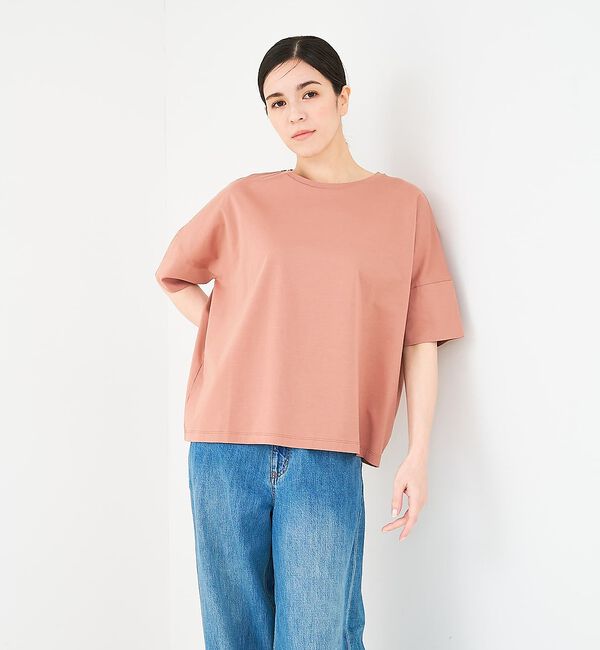 collex「【接触冷感・UVカット】コンパクトクールTシャツ」|Tシャツ・カットソー|ピンクベージュ