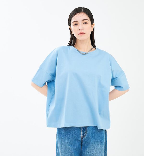 collex「【接触冷感・UVカット】コンパクトクールTシャツ」|Tシャツ・カットソー|ライトブルー