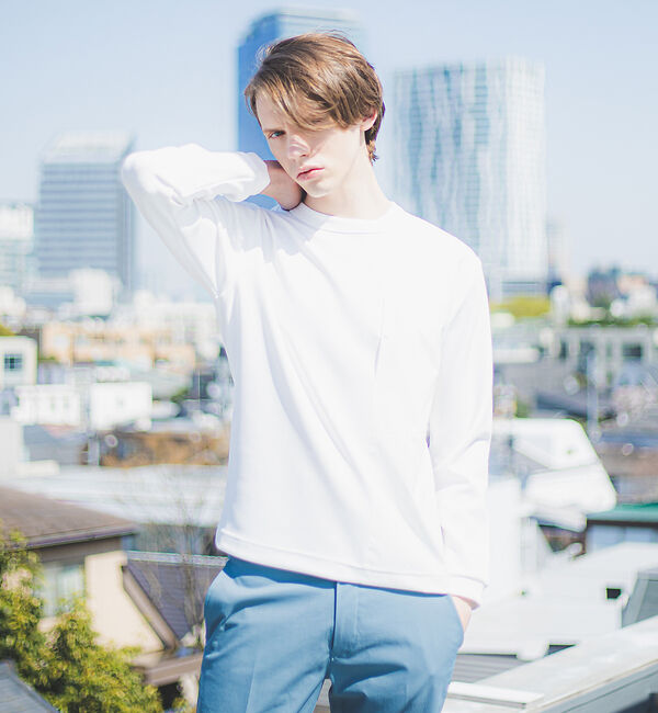 ABAHOUSE「バイカラー プルオーバー」|Tシャツ・カットソー|オフホワイト