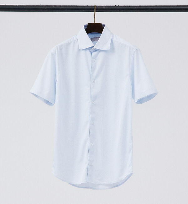 ABAHOUSE「【Comfeel】吸水速乾 半袖シャツ」|シャツ・ブラウス|サックスブルー