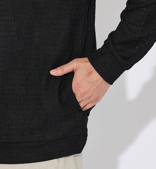 ABAHOUSE「【ブロック柄】ストレッチ シアーパーカー」|パーカー|