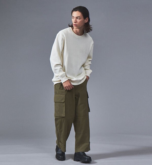 ABAHOUSE「【JEMORGAN/ジェーイーモーガン】ビッグワッフル クルーネック カットソー」|Tシャツ・カットソー|