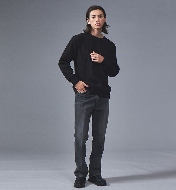 ABAHOUSE「【JEMORGAN/ジェーイーモーガン】ビッグワッフル クルーネック カットソー」|Tシャツ・カットソー|