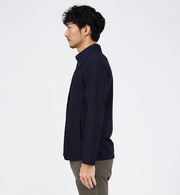 ABAHOUSE「ハニカムメッシュ　ショールブルゾン」|ブルゾン・スタジャン|