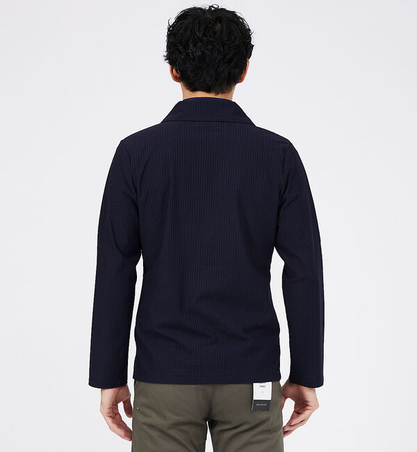 ABAHOUSE「ハニカムメッシュ　ショールブルゾン」|ブルゾン・スタジャン|