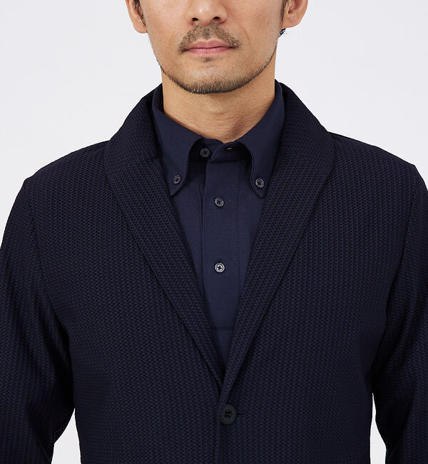 ABAHOUSE「ハニカムメッシュ　ショールブルゾン」|ブルゾン・スタジャン|