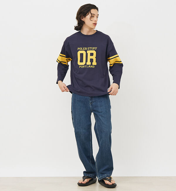 ABAHOUSE「【POLeR/ポーラー】 FOOTBALL SHIRT/フットボール　ロングtシ」|Tシャツ・カットソー|