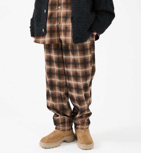 ABAHOUSE「【Revo.レボ】ルーズフィットオンブレーチェックイージーパンツ /グランジ/ユ」|その他|