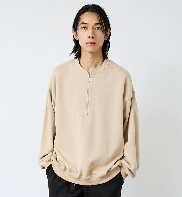 ABAHOUSE「【FORTUNA/フォルトゥナ】WフェイスHALF ZIPプルオーバー/オーバー」|Tシャツ・カットソー|