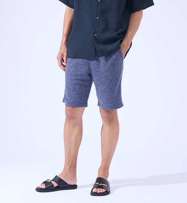 ABAHOUSE「【セットアップ対応】バーズアイ イージー ショーツ」|その他|ブルー