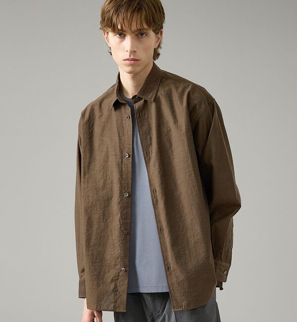 ABAHOUSE「シアーウール オーバーサイズ レギュラーカラーシャツ【予約】」|シャツ・ブラウス|