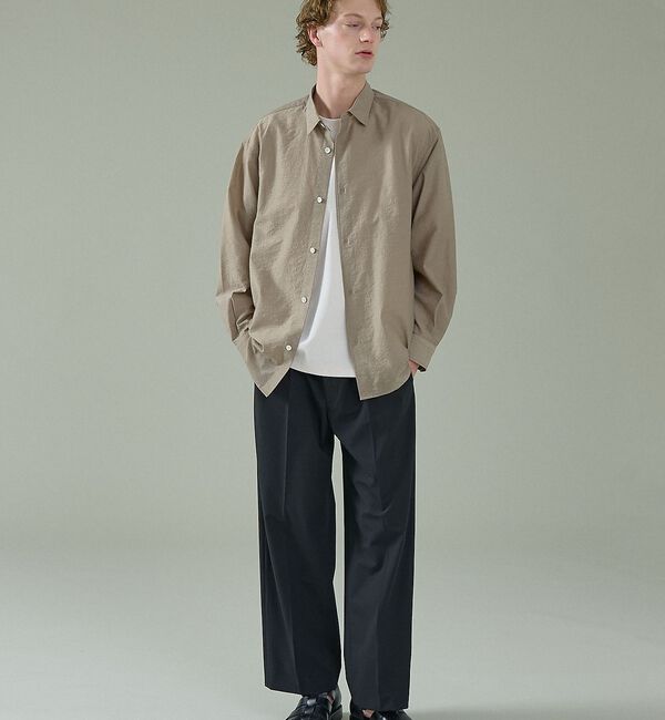 ABAHOUSE「シアーウール オーバーサイズ レギュラーカラーシャツ【予約】」|シャツ・ブラウス|