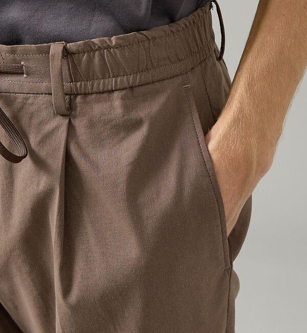 ABAHOUSE「【セットアップ対応】スーパーストレッチ リネンイージースラックス【予約】」|スラックス|