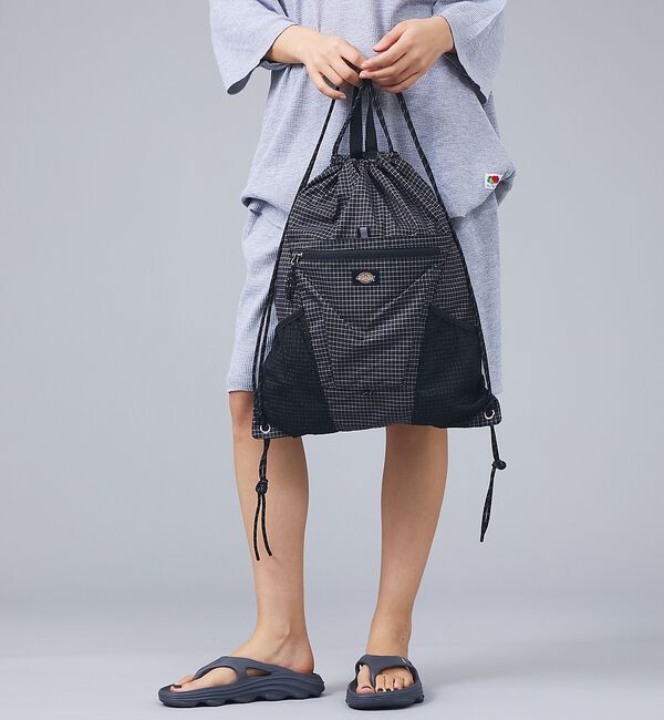 ABAHOUSE「【DICKIES/ディッキーズ】ATHLETIC KNAP GRID / アスレ」|リュック|ブラック