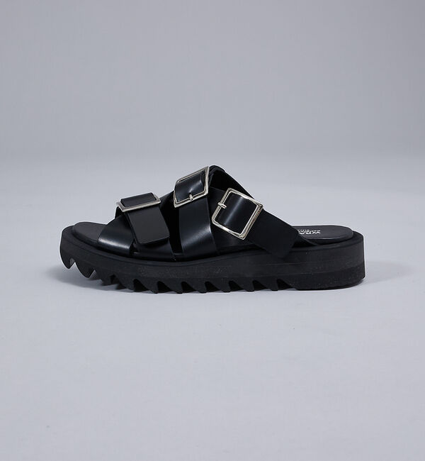 alfredoBANNISTER「【WRAP SHOES】トリプル バックル ボリュームソール スライドサンダル」|サンダル|