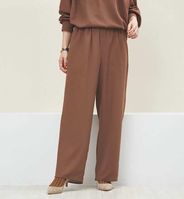 Rouge vif「カルゼギャザーパンツ」|その他|ブラウン