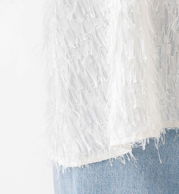 Rouge vif「フェザージャガードスリーブリボンブラウス」|シャツ・ブラウス|