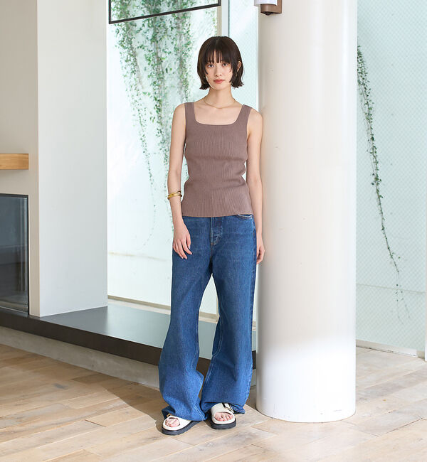 Rouge vif「【AGOLDE/エーゴールドイー】DAME JEAN NO CUFF  ハイライ」|デニム|