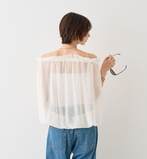 Rouge vif「【一部店舗限定】3WAYクールメッシュブラウス」|シャツ・ブラウス|